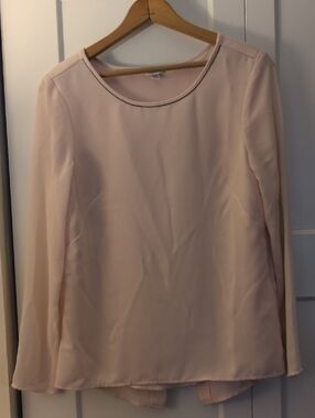 Calvin Klein Pale Pink Long Sleeve Round Neck Top